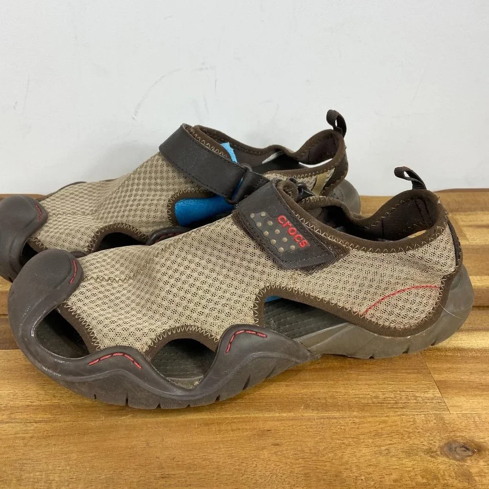 CROCS Brown and Tan Men's Shoes - Picture 1 of 7
